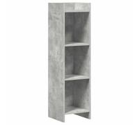 fsahslih Libreria con 3 ripiani, 30 x 30 x 111 cm, colore: grigio cemento | Scaffale angolare compatto effetto cemento per camera da letto e soggiorno. Offre spazio a tre livelli per decorazioni e