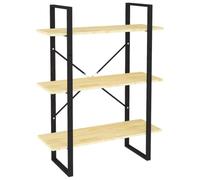 fsahslih Libreria in legno massello di pino, 3 scomparti, 80 x 30 x 105 cm | Scaffale rustico con 3 ripiani aperti per soggiorno e ufficio. Lo scaffale di facile manutenzione offre spazio per la