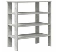 fsahslih Scarpiera in legno grigio cemento, 61 x 32 x 70 cm | Cassettiera compatta per corridoio e camera da letto con più scomparti, piastra di copertura stabile e supporto a parete.
