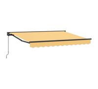 fsahslih Tenda da sole manuale, con braccio snodato, 4,5 x 3,5 m, colore | Ideale per terrazza e giardino: il tessuto resistente offre una piacevole ombra nelle giornate di sole e consente di