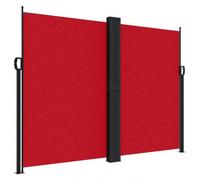 fsahslih Tenda laterale estensibile, colore rosso, protezione da sguardi indiscreti, per terrazza, 180 x 1200 cm | Robusta protezione dal vento e privacy flessibile per il giardino. Poliestere resistente con robusto telaio in acciaio.