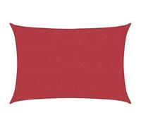 fsahslih Tenda parasole rettangolare, 4 x 5 m, colore rosso, robusto telone HDPE 160 g/m², ideale come ombra e protezione dagli sguardi indiscreti, per giardino, terrazza, balcone ed esterni, con