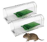 Fsaklaskdy 2Pcs Trappola per Topi, Riutilizzabile con Foro d'Aria Sicuro Trappole per Topi da Esterno, Amica Degli Animali Trappola Ratti per Giardino, Ufficio, Casa Uso Interno e Esterno