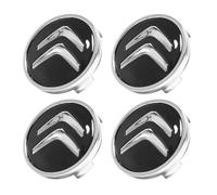 Fsaklaskdy 4 Pcs Coprimozzo, 60 mm Auto Coprimozzo Ruota, Centrale Coprimozzo, Copricerchi Tappi Mozzo Centrale Ruota, Coprimozzi Auto, Compatibile Citroen C1 C2 C3 C4 C5 Fregi Cerchi in Lega, Nero