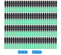 FSAKLPXOV 100 Pcs SC/Embedded Optic Fiber Quick Connector, No Glue No Grinding Reusable Fiber Fast Connector with Low Insertion Loss for FTTH Repair and Transmission