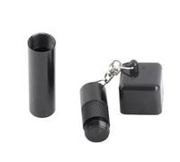 FSAKLPXOV Billiard Cue Stick Tip Chalk Holder, 3 in 1 Pool Cue Chalk Cover with Tip Pricker And Prep Tool, Aluminum TPU Portable Chalk Storage for Cue Tips (Nera)