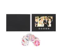 FSAKLPXOV Electronic Video Greeting Card, DIY LCD Video Brochure with 720P HD Playback, Built - in Speaker & 128MB Memory, for Wedding Anniversary Company Promotion (10 pollici)