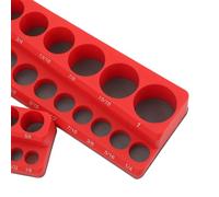 FSAKLPXOV Set di 3 pezzi di organizer magnetico per socket, vassoio di stoccaggio per socket a presa da 1/4", 3/8" e 1/2", potente supporto magnetico per socket con base in gomma (Norma britannica)