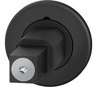 FSB 0 15 1720 08501 0810 Mini, Rotonda, Adattatore con Rosetta per Maniglia, Spessore Porta 39-48 mm, Alluminio Nero Opaco, Argento