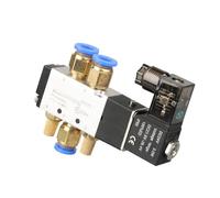 FSBNMNXPQ Elettrovalvola pneumatica 4V110-06 da 1/8" a 5 Vie e 2 Posizioni, elettrovalvole magnetiche DC12V 24V 110V220V(Only 4v110)