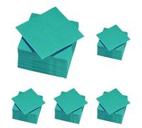 FSC®, 50 tovaglioli blu anatra Tex Touch cocktail, 25 x 24 cm (Confezione da 5)