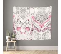 FSCEV Arazzo romantico con farfalle Parigi, 152,4 x 129,5 cm, da appendere alla parete, per camera da letto, soggiorno, decorazione per la casa estetica