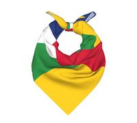 FSCEV Bandane con bandiera dell'Africa centrale per donne o uomini sciarpa quadrata alla moda cravatta assistente di volo sciarpa