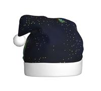 FSCEV Bella bottiglia di sotto il cielo notturno cappello di Natale per adulti peluche cappello di Babbo Natale per Natale Capodanno regali festivi