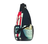 FSCEV Borsa a tracolla per film Clapboard e Popcorn Croce Diagonalmente Spalla Trekking Casual Daypack Per Uomo Donna