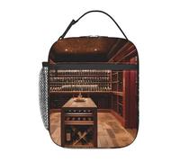 FSCEV Borsa termica per il pranzo, per la cantina dei vini rossi, borsa da picnic, borsa da lavoro fresca o calda