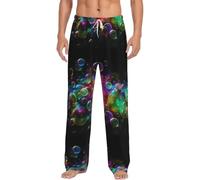 FSCEV Bright Colorful Art Pantaloni Pigiama Uomo Essentials Loungewear Rilassato Notte Sonno Pigro Weekend, bianco, XXL