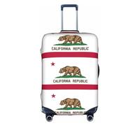 FSCEV California State Flag Trolley Valigia Copertura Protettiva Viaggi Affari Bagagli Moda 45-81 Cm, bianco, XL