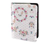 FSCEV Cartone animato lama alpaca porta passaporto copertura blocco accessori da viaggio custodia in pelle custodia per carte