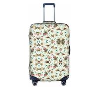 FSCEV Copertura protettiva per trolley da viaggio d'affari con motivo uccellino, alla moda, 45-81 cm, bianco, L