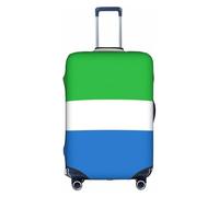 FSCEV Copertura protettiva per trolley e valigie con bandiera della Sierra Leone, per viaggi d'affari, alla moda, 45-81 cm, bianco, S