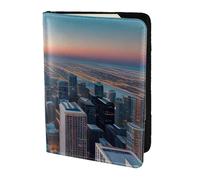 FSCEV Custodia per passaporto Chicago Illinois USA 1 custodia per passaporto con blocco accessori da viaggio custodia in pelle per carte di credito