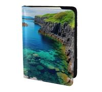 FSCEV Custodia per passaporto dell'isola di Jeju, custodia per passaporto, custodia per passaporto, accessori da viaggio, custodia in pelle per carte di credito