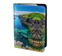 FSCEV Custodia per passaporto dell'isola di Jeju, custodia per passaporto, custodia per passaporto, accessori da viaggio, custodia in pelle per carte di credito