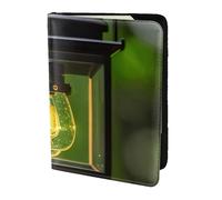 FSCEV Custodia per passaporto Firefly e lanterna, blocco passaporto, accessori da viaggio, custodia in pelle per carte di credito