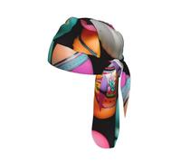 FSCEV Easter Eggs - Bandana da ciclismo ad asciugatura rapida, in maglia sottile, colore: nero