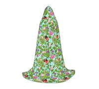 FSCEV Flamingo Love Flowers Mantello con cappuccio per adolescenti Tristo Mietitore Vampiro Strega Carnevale Halloween Mago Costume