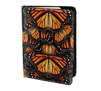 FSCEV Heaps of Orange Monarch Butterflies - Custodia per passaporto, accessorio da viaggio, in pelle