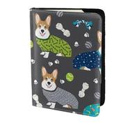 FSCEV Indossare vestiti Corgi Dogs passaporto titolare passaporto copertura blocco accessori da viaggio custodia in pelle custodia per carte