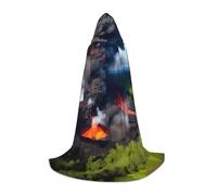FSCEV Kilauea Volcano Bloom Capo con cappuccio per adolescenti Tristo Mietitore Vampiro Strega Carnevale Halloween Mago Costume