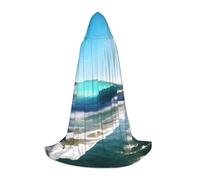 FSCEV Mantello con cappuccio da spiaggia con cielo chiaro per adolescenti triste mietitrice vampiro strega carnevale costume da mago di Halloween