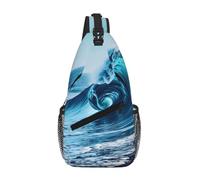 FSCEV Ocean Sea Wave Cross Chest Bag Diagonalmente Spalla Trekking Zaino Casual Per Uomo Donna