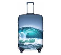 FSCEV Ocean Wave, custodia protettiva per trolley da viaggio d'affari, alla moda, 45-81 cm, bianco, M