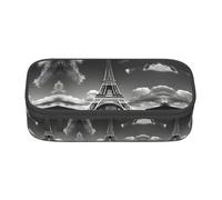 FSCEV Parigi Torre Eiffel e Nube Astuccio Grande Capacità Portapenne Ufficio Grande Sacchetto di Immagazzinaggio Del Sacchetto Del Sacchetto Titolare, Nero, Unica, Nero, One Size, Organizer per borse