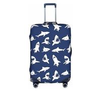 FSCEV Vari pesci di mare modello trolley valigia copertura protettiva per viaggi d'affari protezione bagagli moda 45-81 cm, bianco, XL