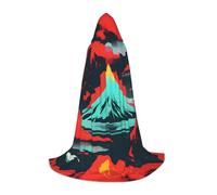 FSCEV Volcano Bloom Mantello con Cappuccio per Adolescenti Tristo Mietitore Vampiro Strega Carnevale Halloween Mago Costume