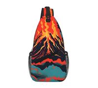FSCEV Volcano Cross Chest Bag Diagonalmente Spalla Trekking Casual Daypack Per Uomo Donna
