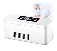 FSCLJ Scatola frigo per Auto, refrigeratore Portatile per insulina, Frigorifero per medicinali con Display a LED per Frigorifero per medicinali per Auto da Viaggio, Batteria 8 Ore di Lavoro
