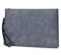 FSD.WG Pochette da uomo da 30,5 cm, grande borsa a mano, portafoglio grande in 3 colori, 0029blu, Large