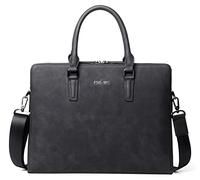 FSD. WG - Valigetta in pelle resistente all'acqua da uomo, Nero , L, Elegante