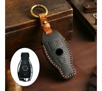 FSDGJZDFG Custodia in Pelle con Portachiavi a 2 Pulsanti per Mercedes Benz GLK R350 Classe CE GLC