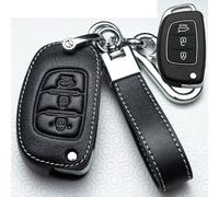 FSDGJZDFG Custodia in Pelle per Chiavi Auto, per Hyundai ix25 ix35 i10 i30 Solaris Tucson Sonata Santa Fe Sport Mistra Elantra Creta Verna 2015-2018