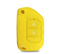 FSDGJZDFG Custodia in Silicone per Chiave Auto a 2/3/4 Pulsanti, per Jeep Wrangler JL JLU 2018 2019 2020 2021, Portachiavi Pieghevole a ribalta