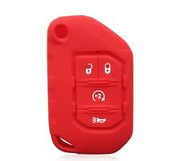 FSDGJZDFG Custodia in Silicone per Chiave Auto a 2/3/4 Pulsanti, per Jeep Wrangler JL JLU 2018 2019 2020 2021, Portachiavi Pieghevole a ribalta