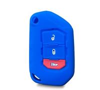 FSDGJZDFG Custodia in Silicone per Chiave Auto a 2/3/4 Pulsanti, per Jeep Wrangler JL JLU 2018 2019 2020 2021, Portachiavi Pieghevole a ribalta