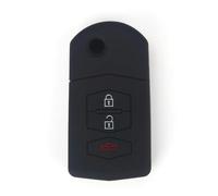FSDGJZDFG Custodia in Silicone Portachiavi per Mazda 2 Demio 3 5 6 M5 CX7 CX9 RX8 MX5 MPV con 3 Pulsanti e Telecomando a Conchiglia